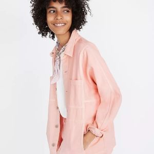 Pink Denim Chore Coat